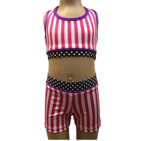 Identity Costuming Gym Set - Candy Stripe | Purple