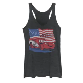 Kids Tank Disney Pixar Cars USA Flag Lightning McQueen Retro Graphic Tank Licensed Character