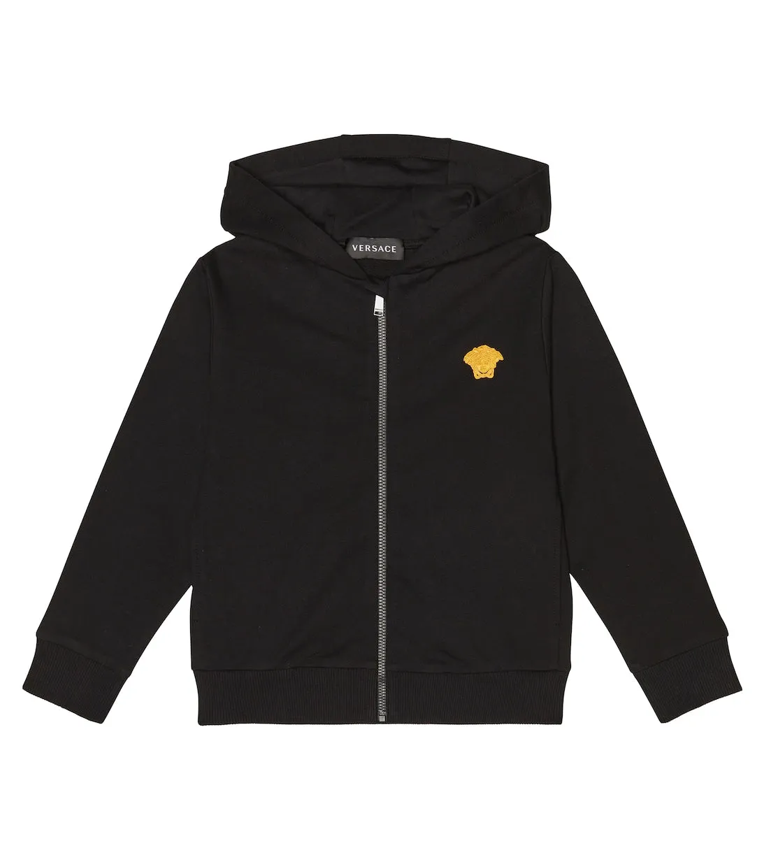 La Medusa Versace Embroidered Hoodie, Black