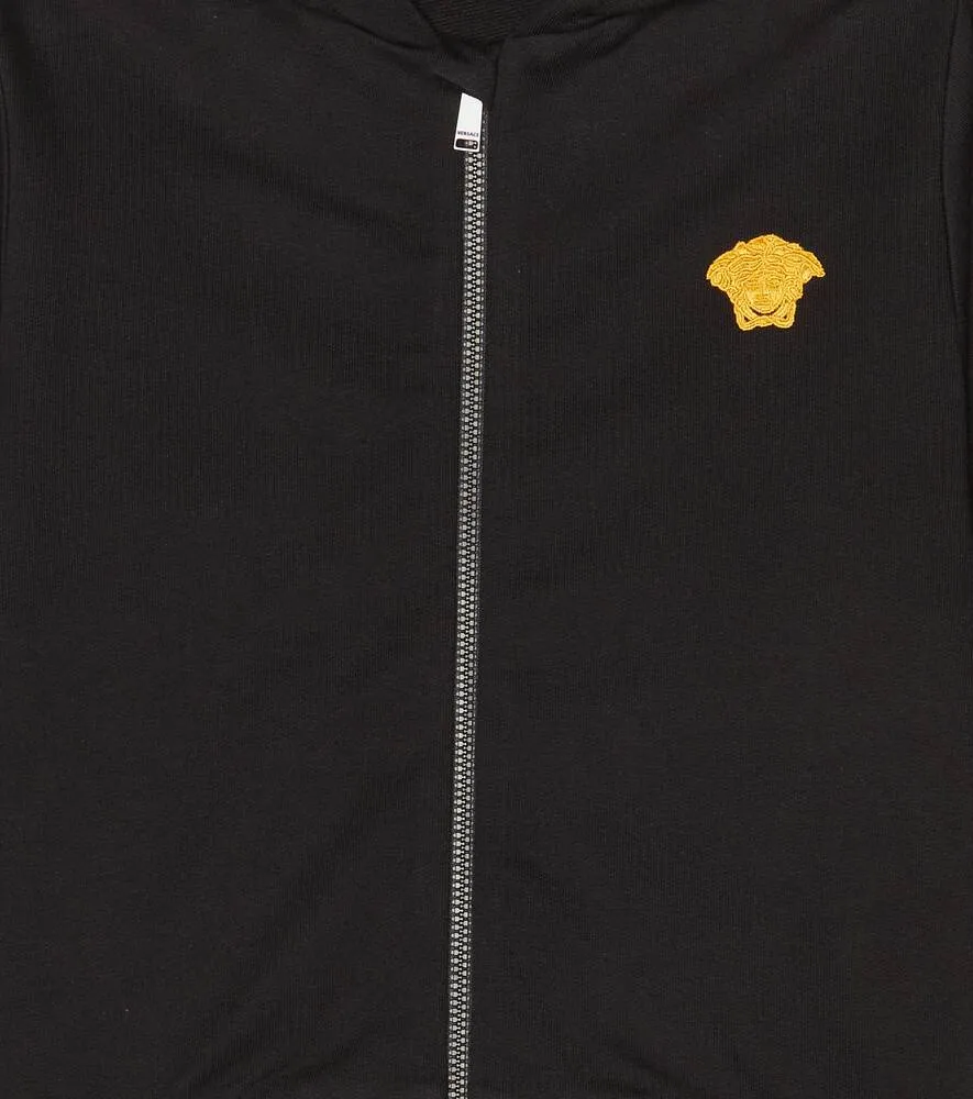 La Medusa Versace Embroidered Hoodie, Black