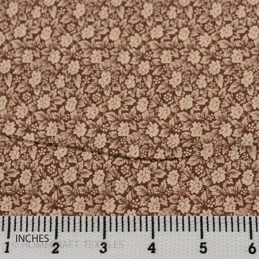 Latte Mini Floral Cotton Print