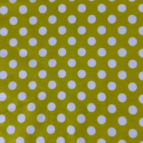 Lime & White Dots | Printed Cotton/Spandex Jersey | SKU 7686A #U112