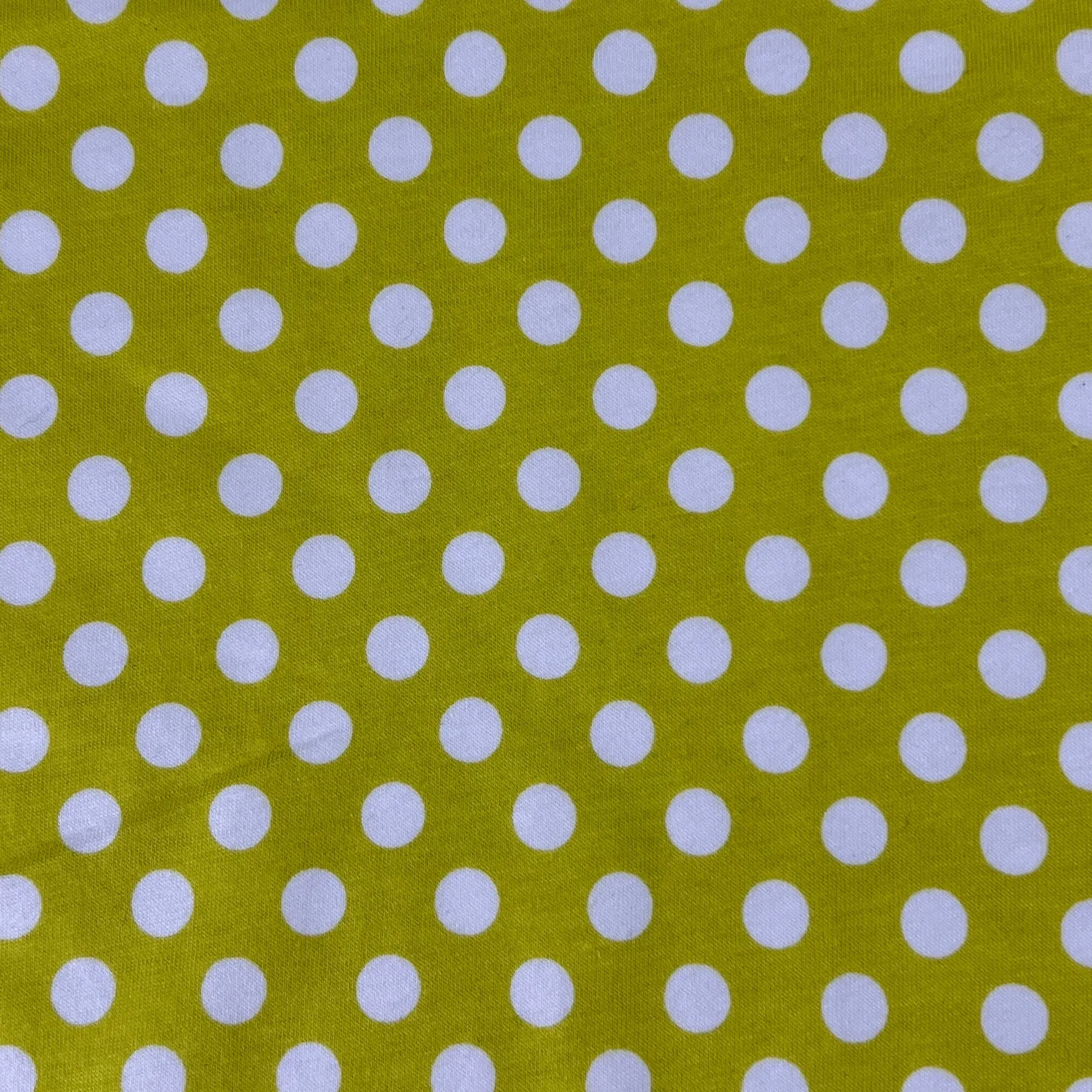 Lime & White Dots | Printed Cotton/Spandex Jersey | SKU 7686A #U112