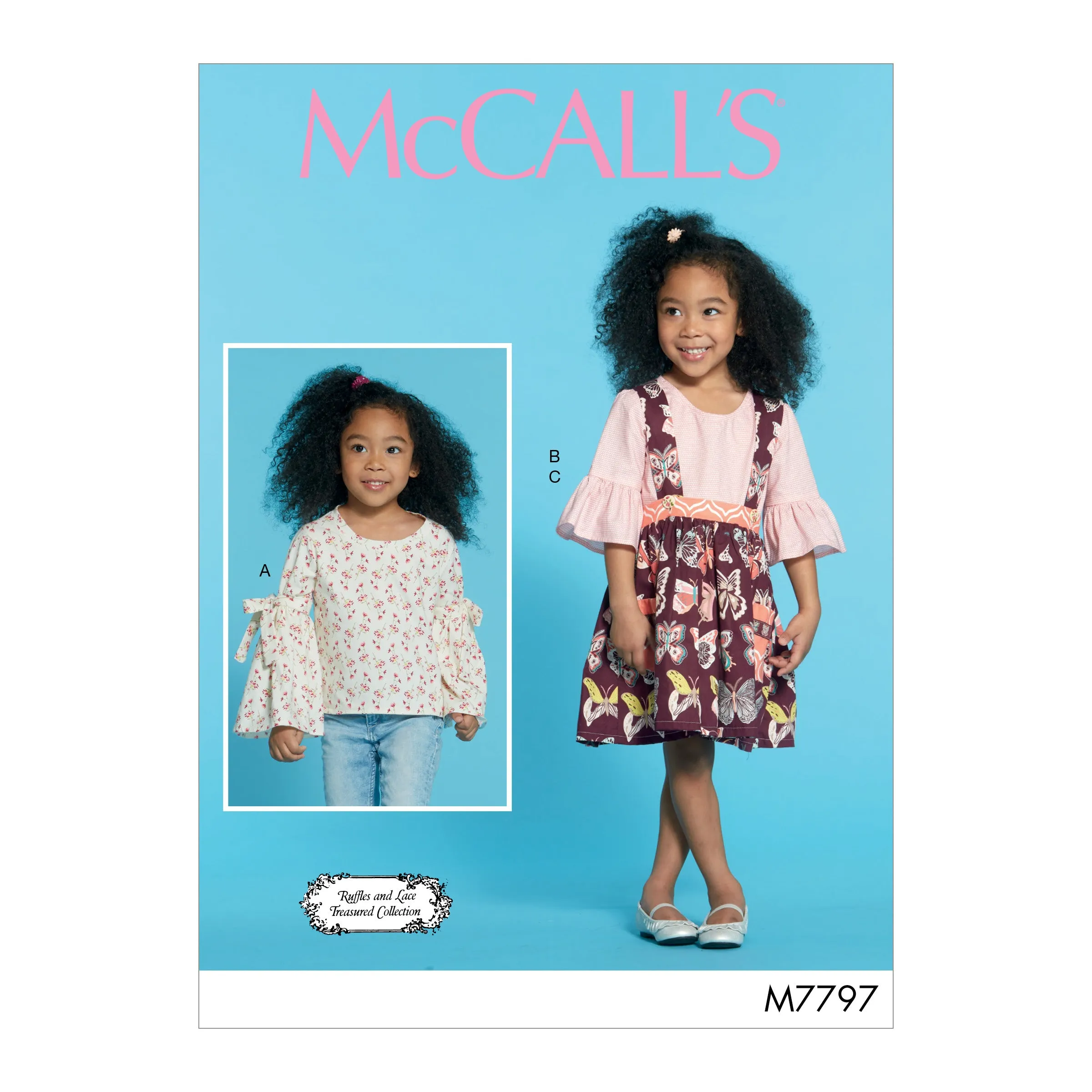 M7797 Children's/Girls' Tops and Skirt