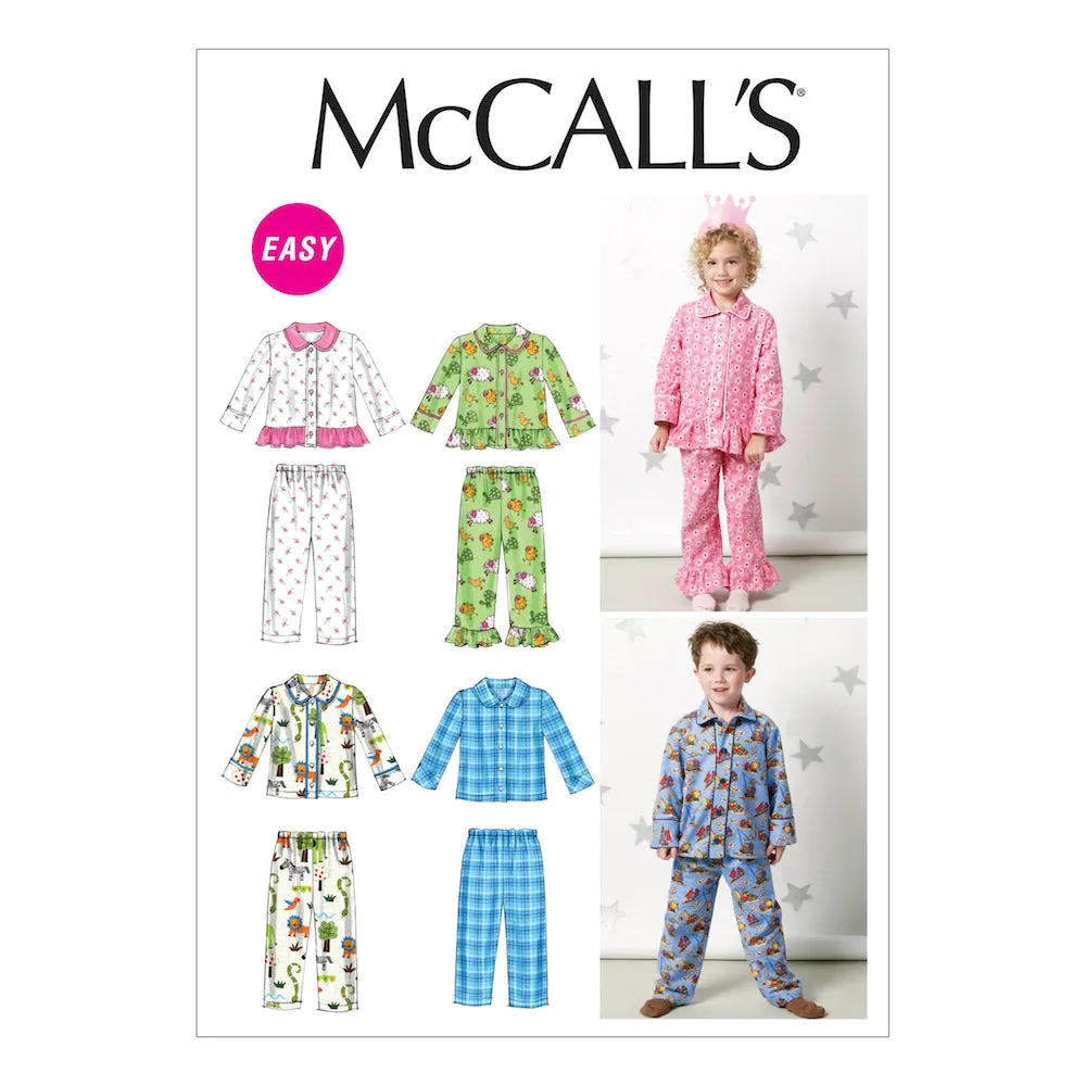 McCall's Pattern M6458 Toddlers'/Children's Tops and Pants