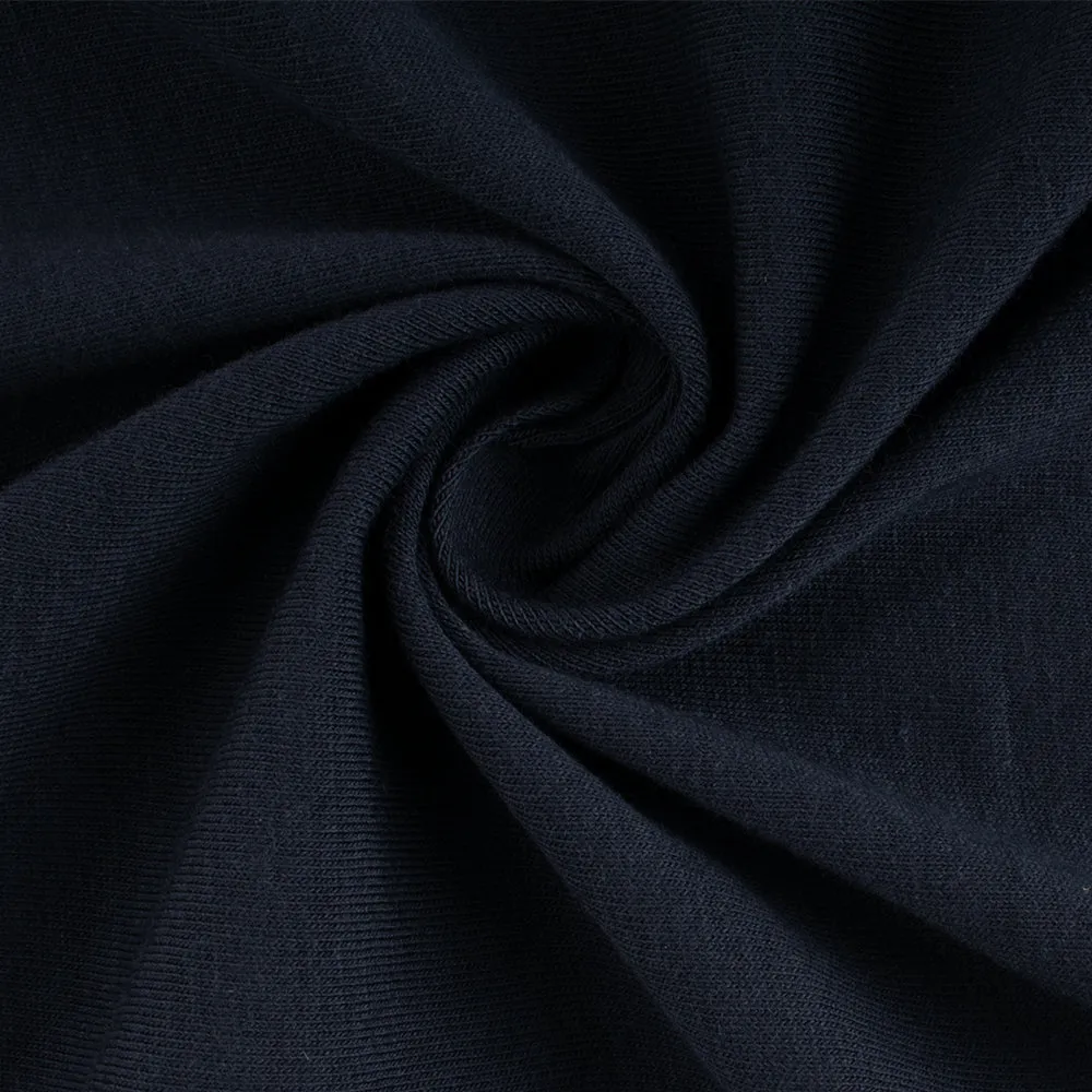 ORGANIC Cotton Lycra Solid Knit - Navy