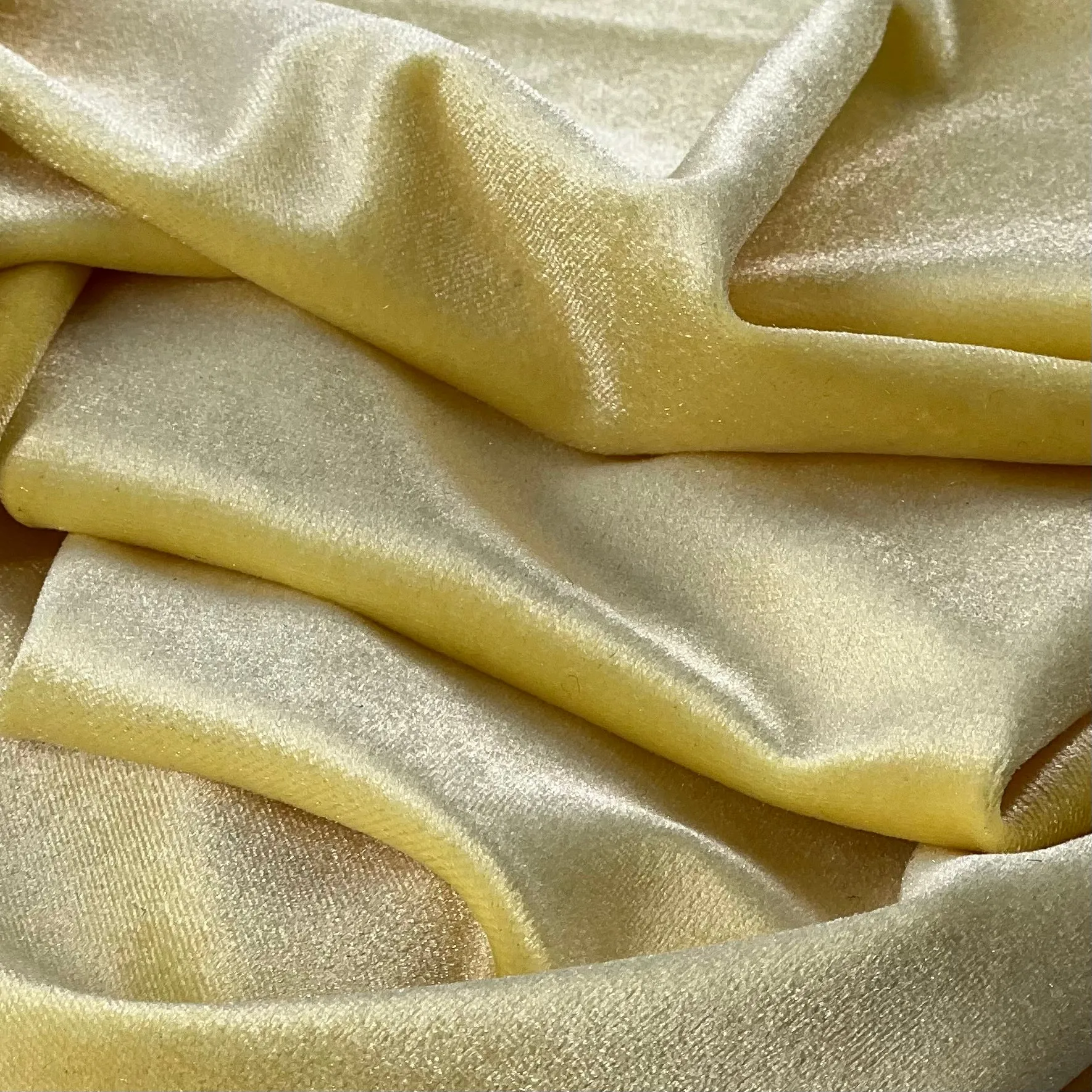 Pale Yellow | Stretch Velour - SKU 7503 #U16