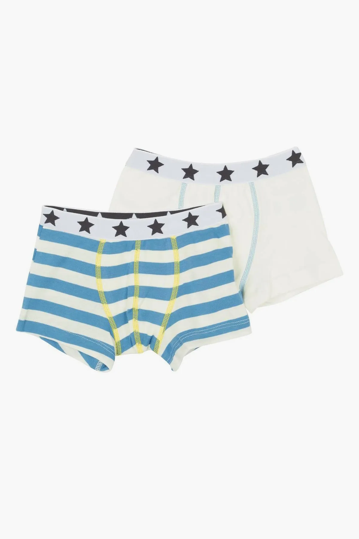 Petit Bateau 2-Pack Boys Boxer Shorts - Blue/White