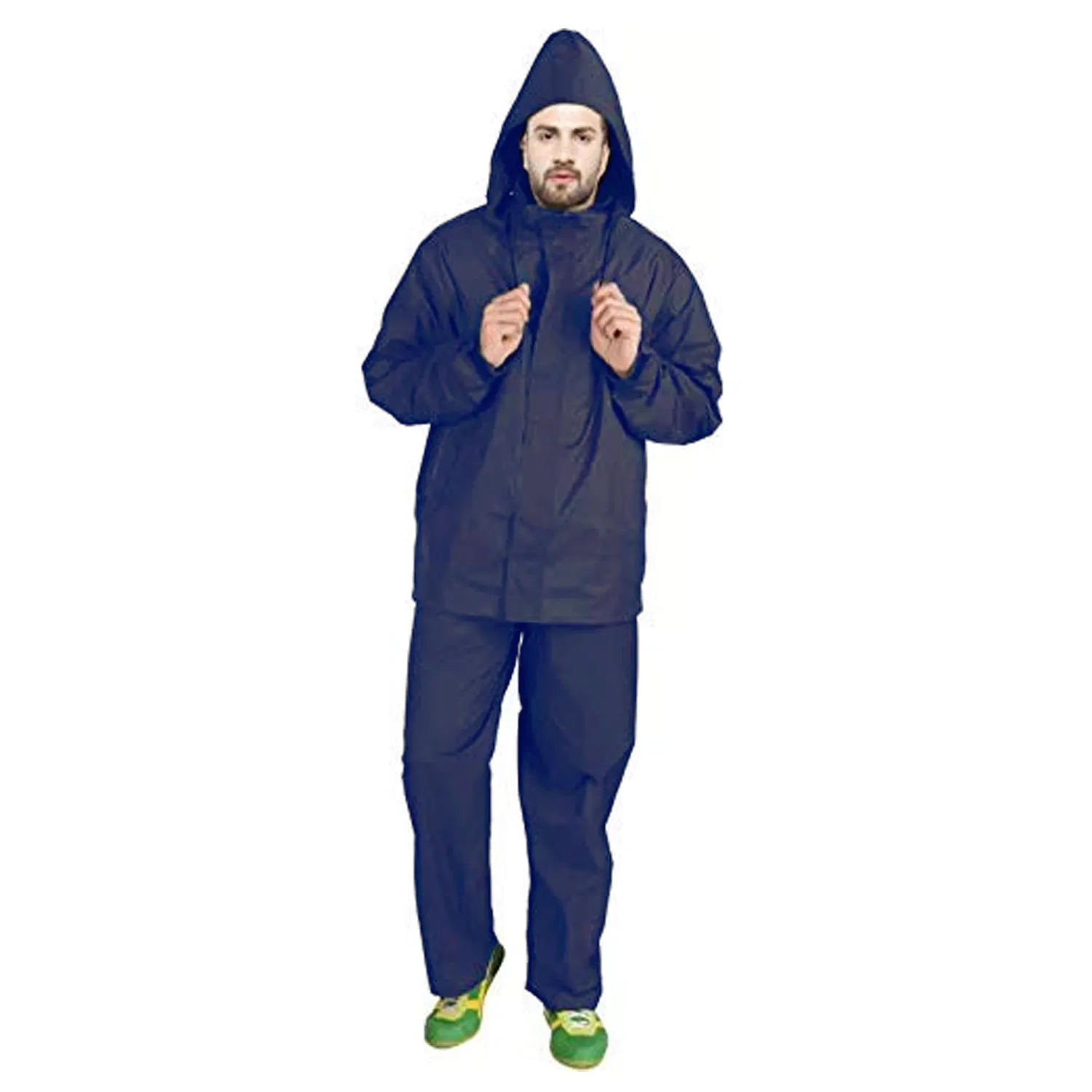 Prokick Figo Mens Rain Suit (Waterproof Jacket with Hood, Pant and Carrying Pouch)