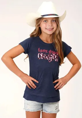 Roper Raglan (Blue) - Girl's T-Shirt