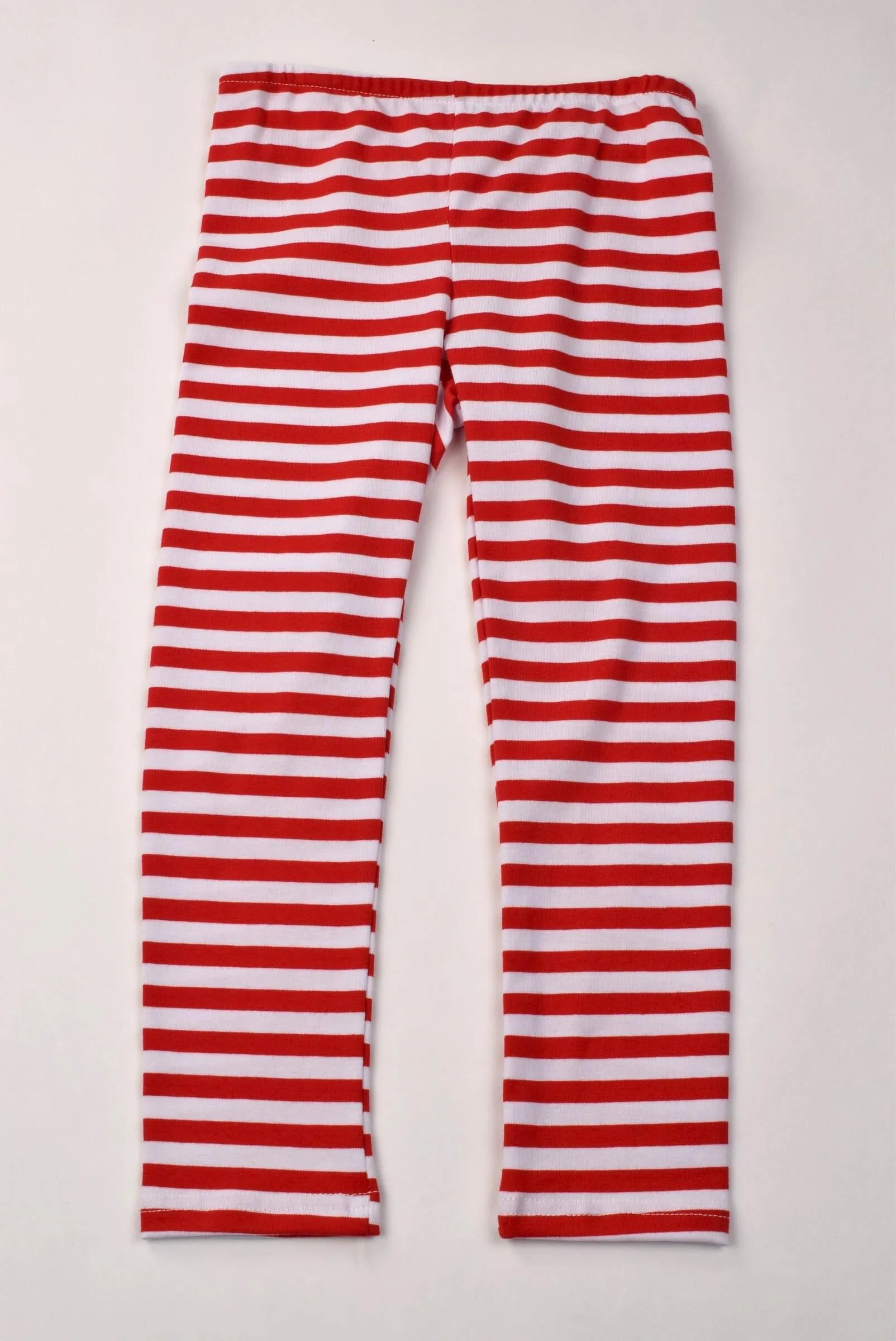 Santa Red Baby Doll Top with Red Stripe Leggings