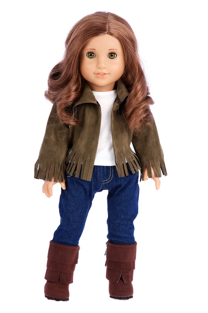 Siege Jacket - Clothes for 18 inch Doll - 4 Piece Outfit - Jacket, Tank Top, Skinny Jeans and Boots