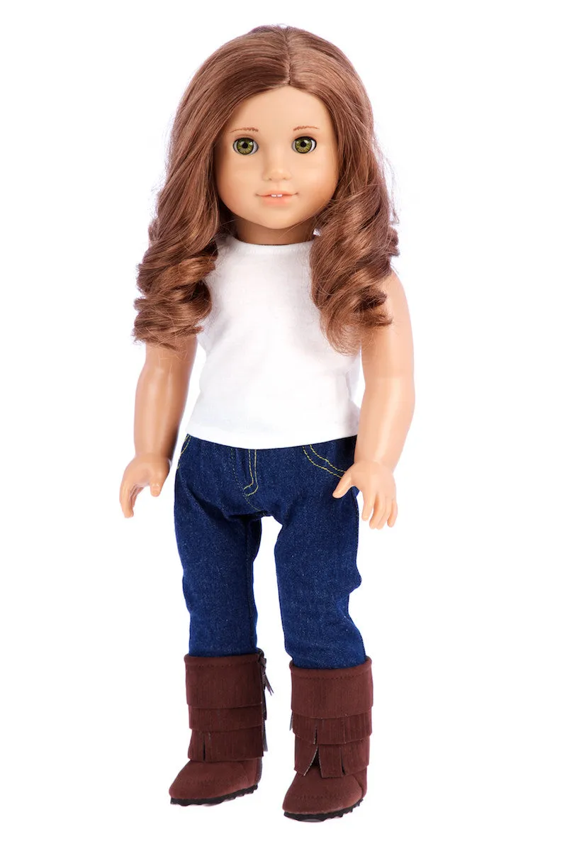 Siege Jacket - Clothes for 18 inch Doll - 4 Piece Outfit - Jacket, Tank Top, Skinny Jeans and Boots