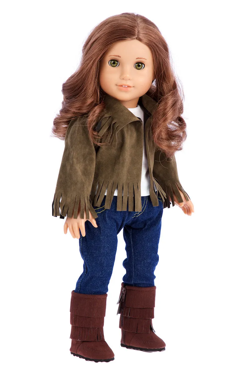 Siege Jacket - Clothes for 18 inch Doll - 4 Piece Outfit - Jacket, Tank Top, Skinny Jeans and Boots