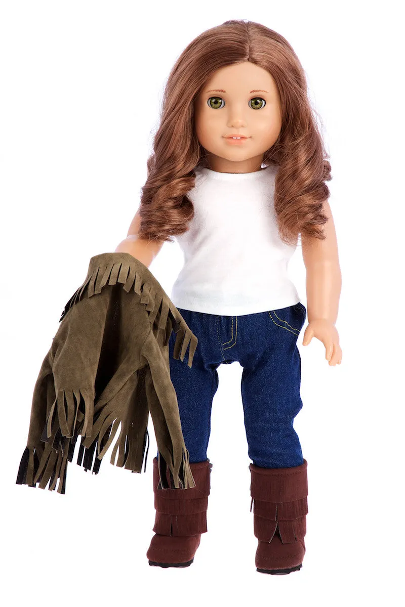 Siege Jacket - Clothes for 18 inch Doll - 4 Piece Outfit - Jacket, Tank Top, Skinny Jeans and Boots