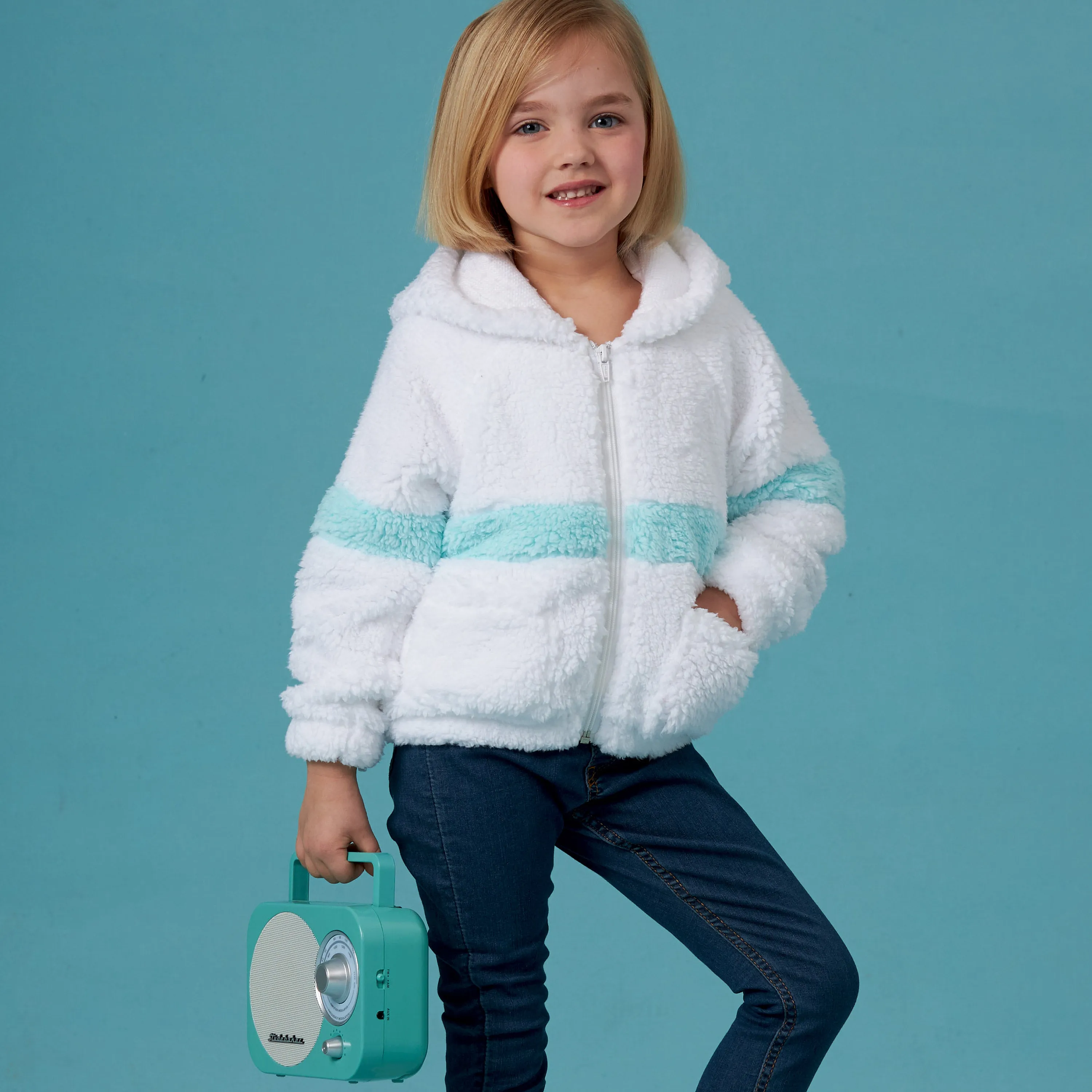 Simplicity Pattern 8999 Children's and Girls' Knit Hooded Jacket