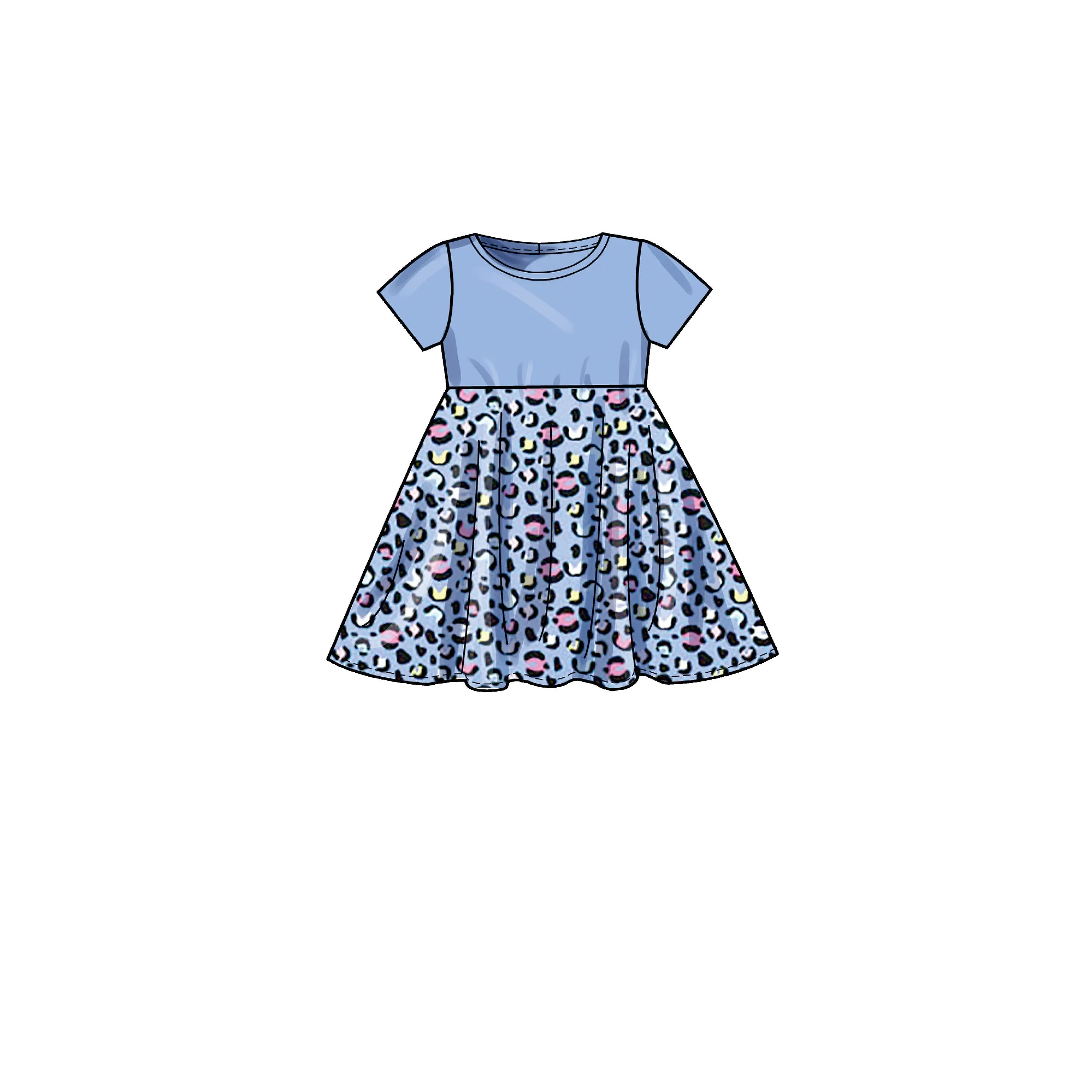 Simplicity Pattern 9322 Children's and Girls' Pullover Dresses