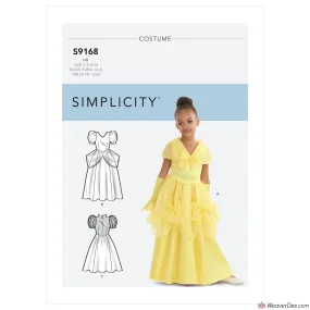 Simplicity Pattern S9168 Children's & Girls' Princess Costumes