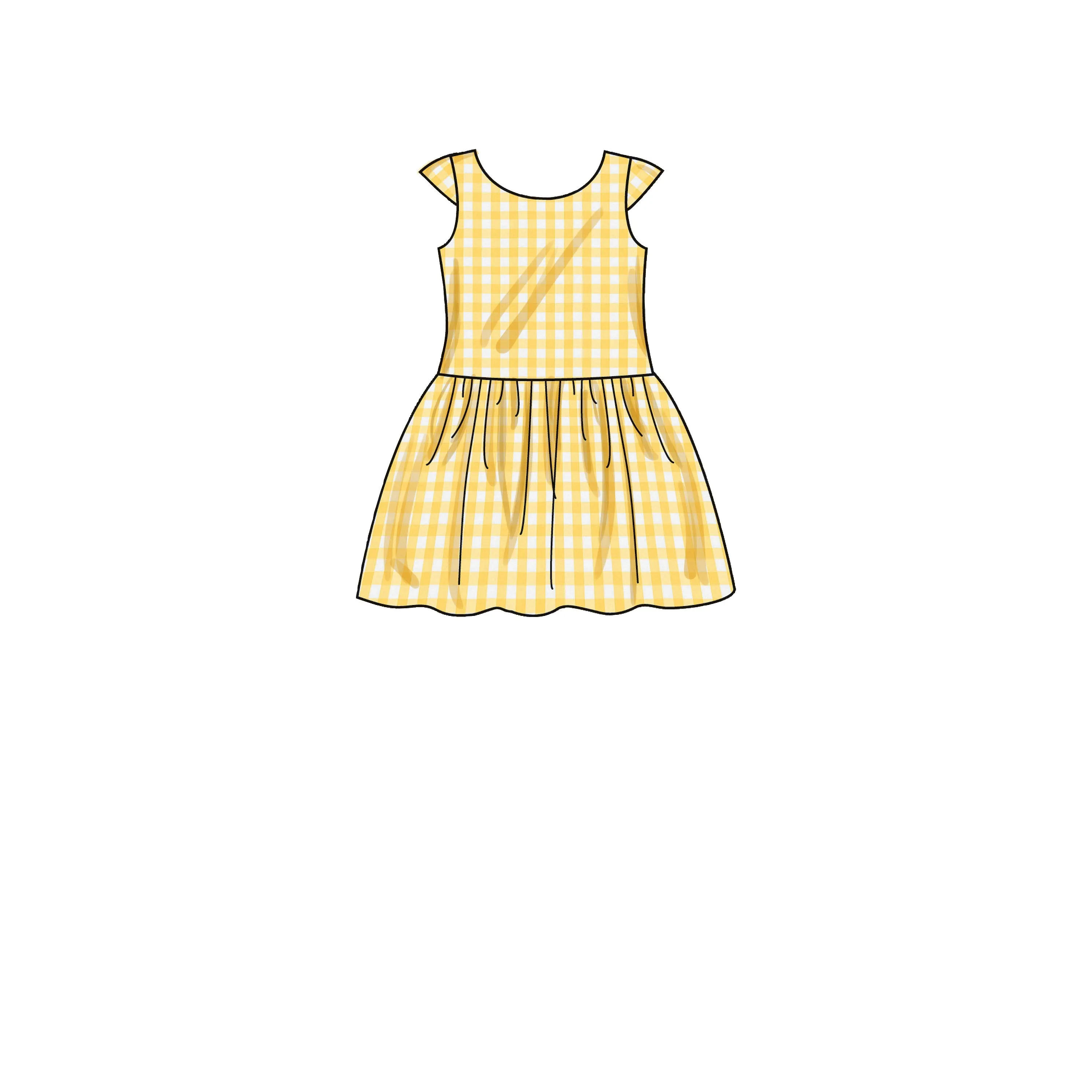 Simplicity Sewing Pattern S9320 Children's Dresses with gathered skirts