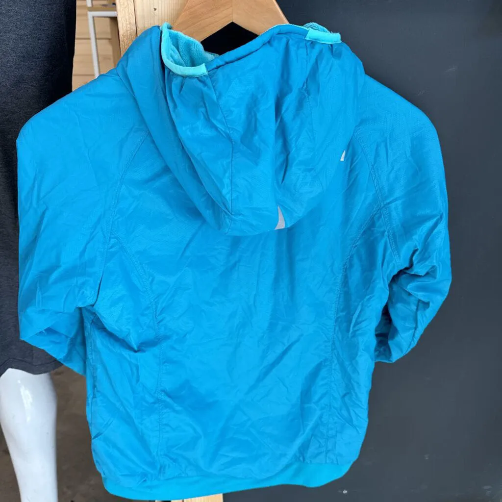 The North Face- Fleece lined wind blocker jacket- MSRP $: Teal -children-LG Y