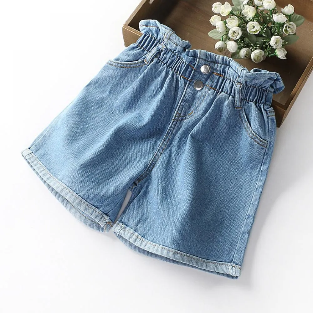 Toddler Girls Shorts Summer Jeans Children's White Pants Wholesale Girls Clothes