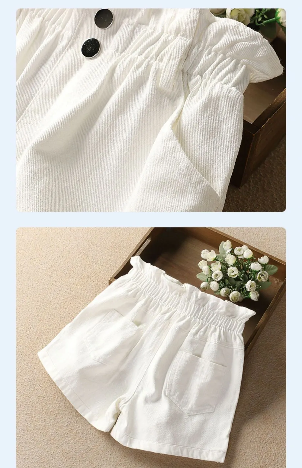 Toddler Girls Shorts Summer Jeans Children's White Pants Wholesale Girls Clothes