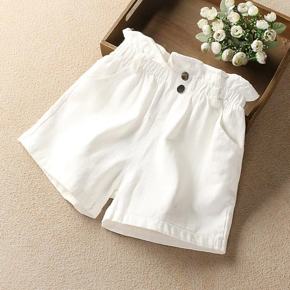 Toddler Girls Shorts Summer Jeans Children's White Pants Wholesale Girls Clothes