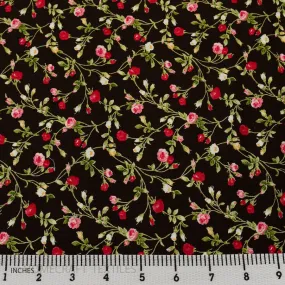 Umber Climbers Floral Cotton Print