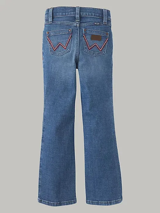 Wrangler Girl's Bootcut Jean in Daisy